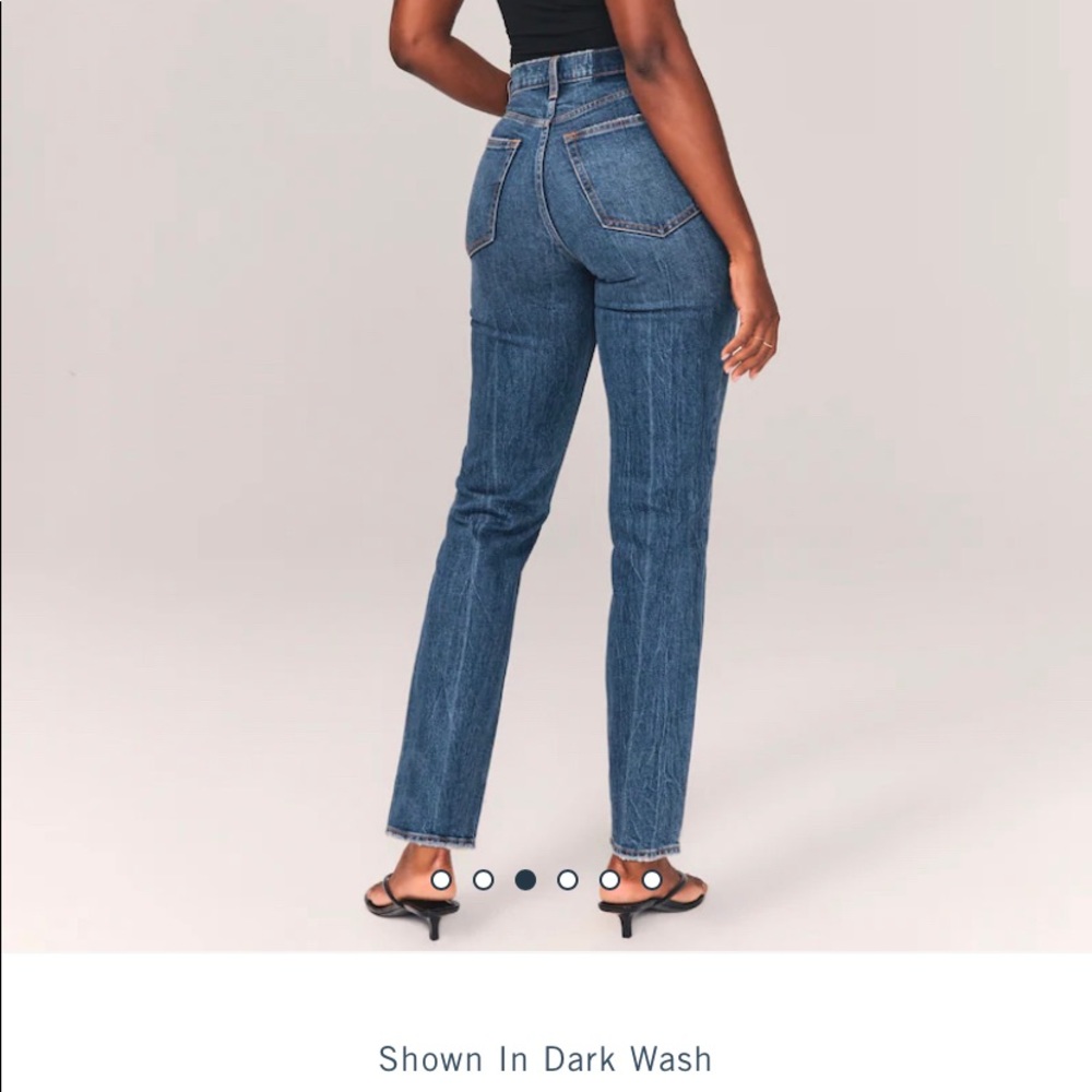 Women's
Curve Love 90s Ultra High Rise Straight Jeans, DARK WASH. Size :26 Long